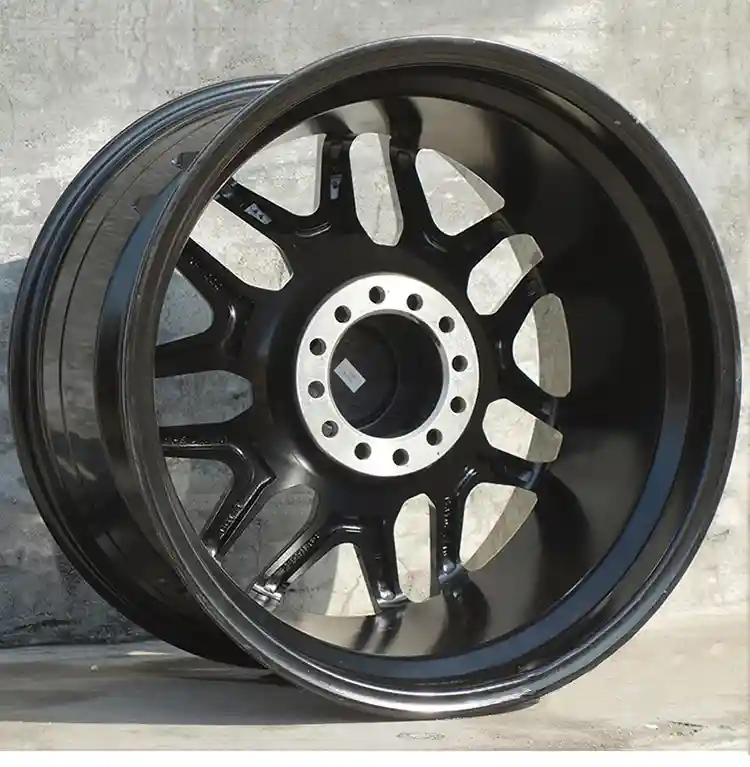 Real left shot of new deep concave cast aluminum off-road wheels for Toyota Chevy GMC rims