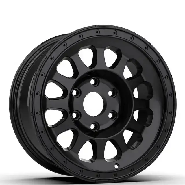 Left view of deep concave offroad 17 inch wheels for pickup off-road suv passenger cars