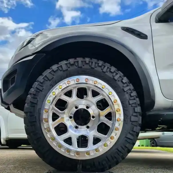 Real picture of Forged beadlock offroad wheels 5 6 8 holes PCD5x127 5x139.7 6x135 6x139.7mm rims for Jeep Ford F-150 Ram