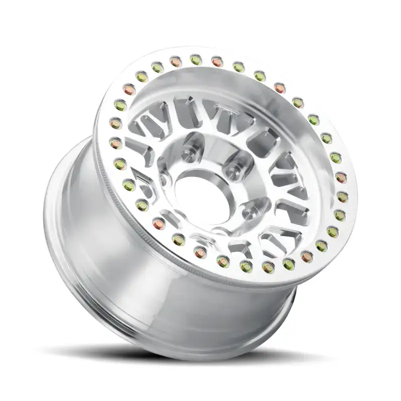 Oblique profile view of forged offroad beadlock 17-24 inch aluminum alloy wheels for Jeep Toyota Nissan F-150 Ram 1500