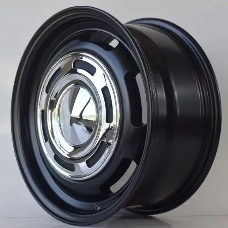 Right view of aluminum offroad pickup black wheels 17inch 5x127 6x139.7 5x150 pcd for Toyota Trd