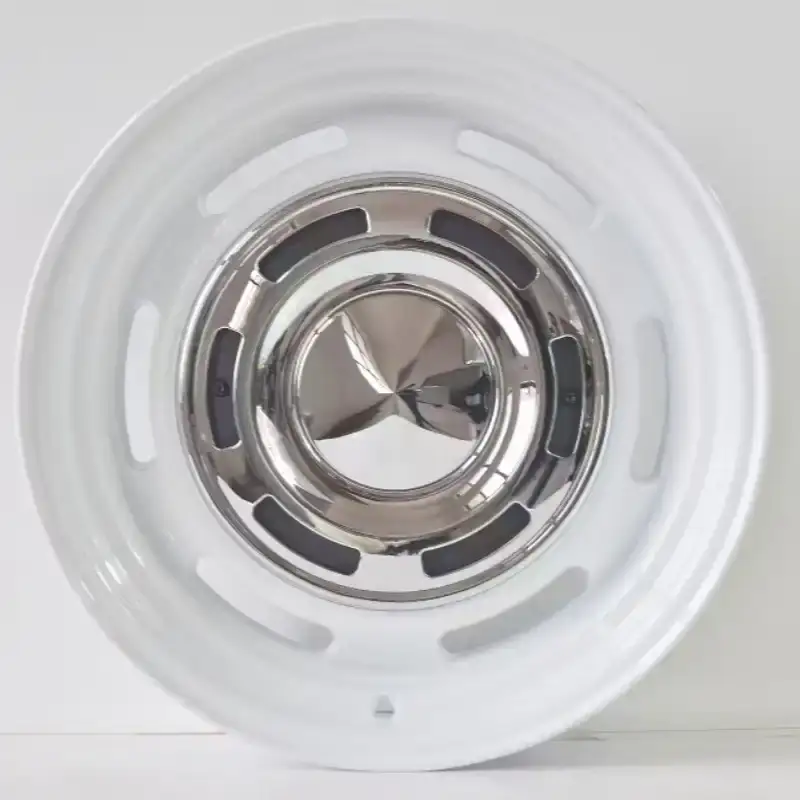 Front view of aluminum offroad pickup white wheels 17inch 5x127 6x139.7 5x150 pcd for Toyota Trd