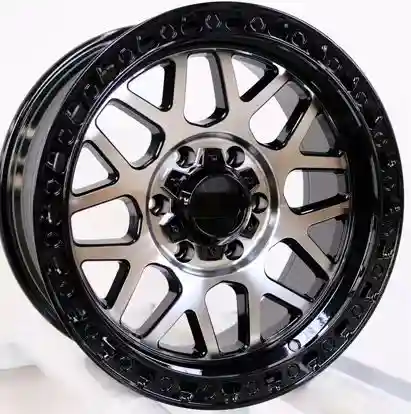 Style 1:Left view of offroad cast aluminum alloy wheels 17-26 inch pcd6x139.7 for pickup suv