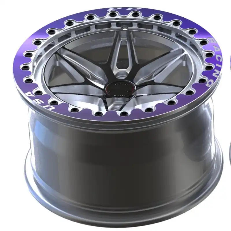 Top view of forged deep concave 17-24inch 6x135 purple silver offroad wheels  for Ford F150 2024