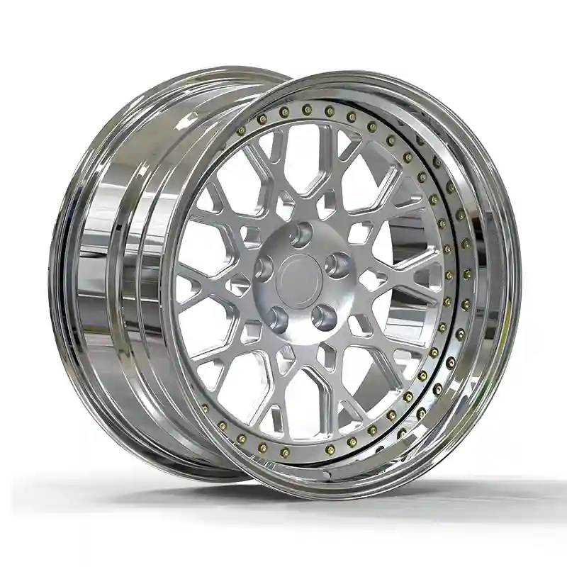 Left view of offroad 2-piece 20inch forged silver aluminum alloy wheels for Ford F150 2010