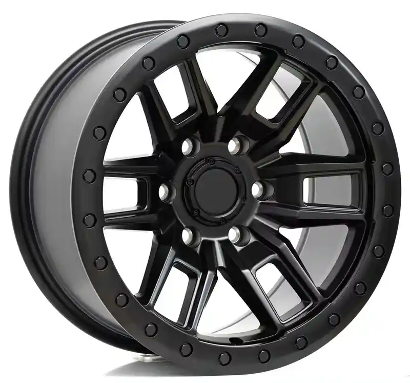 Left view of Vertex offroad 17 18inch aluminum black wheels for Nissan Juke and other models