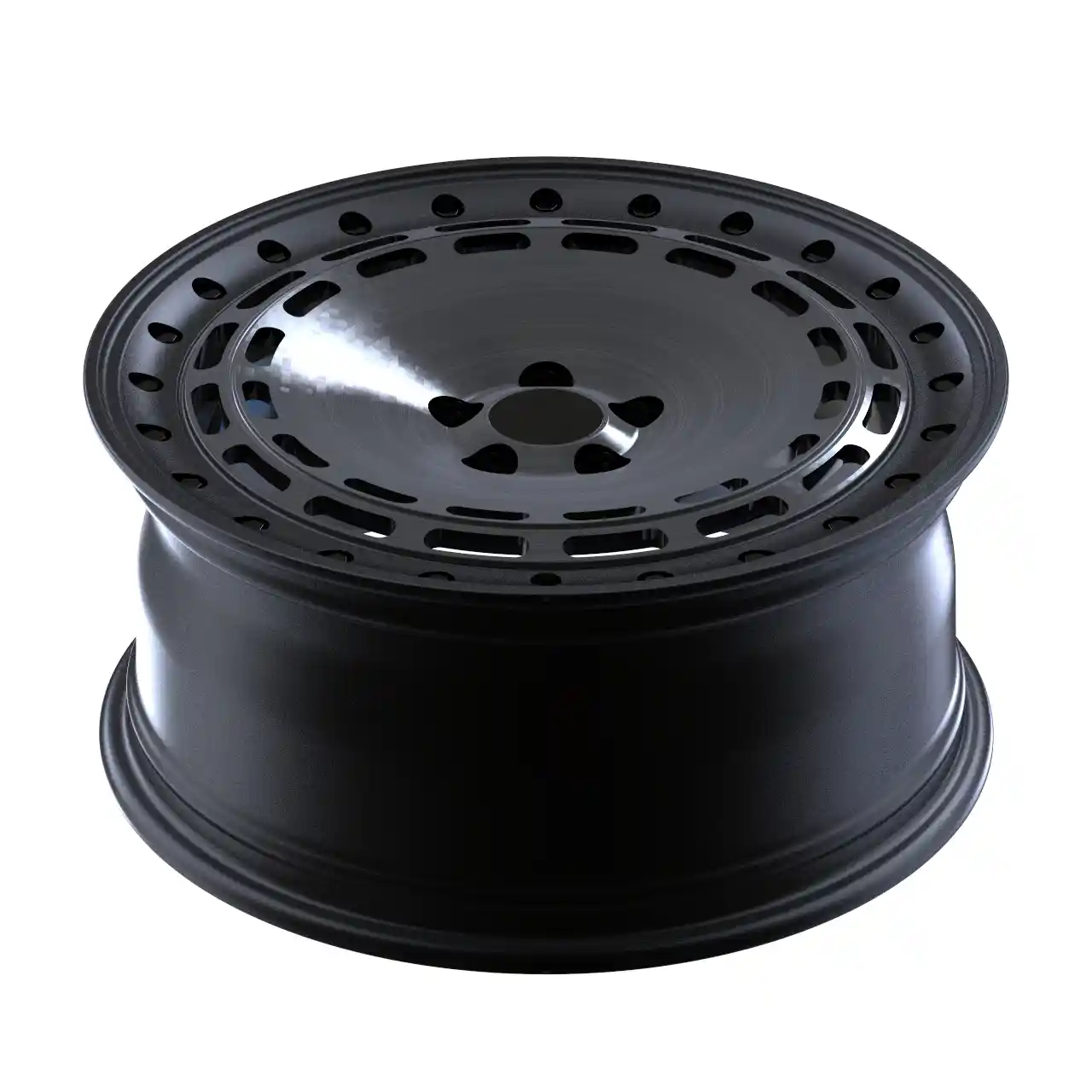 Top view of one-piece 6x114.3mm offroad forged aluminum alloy wheels for Nissan Frontier Navara