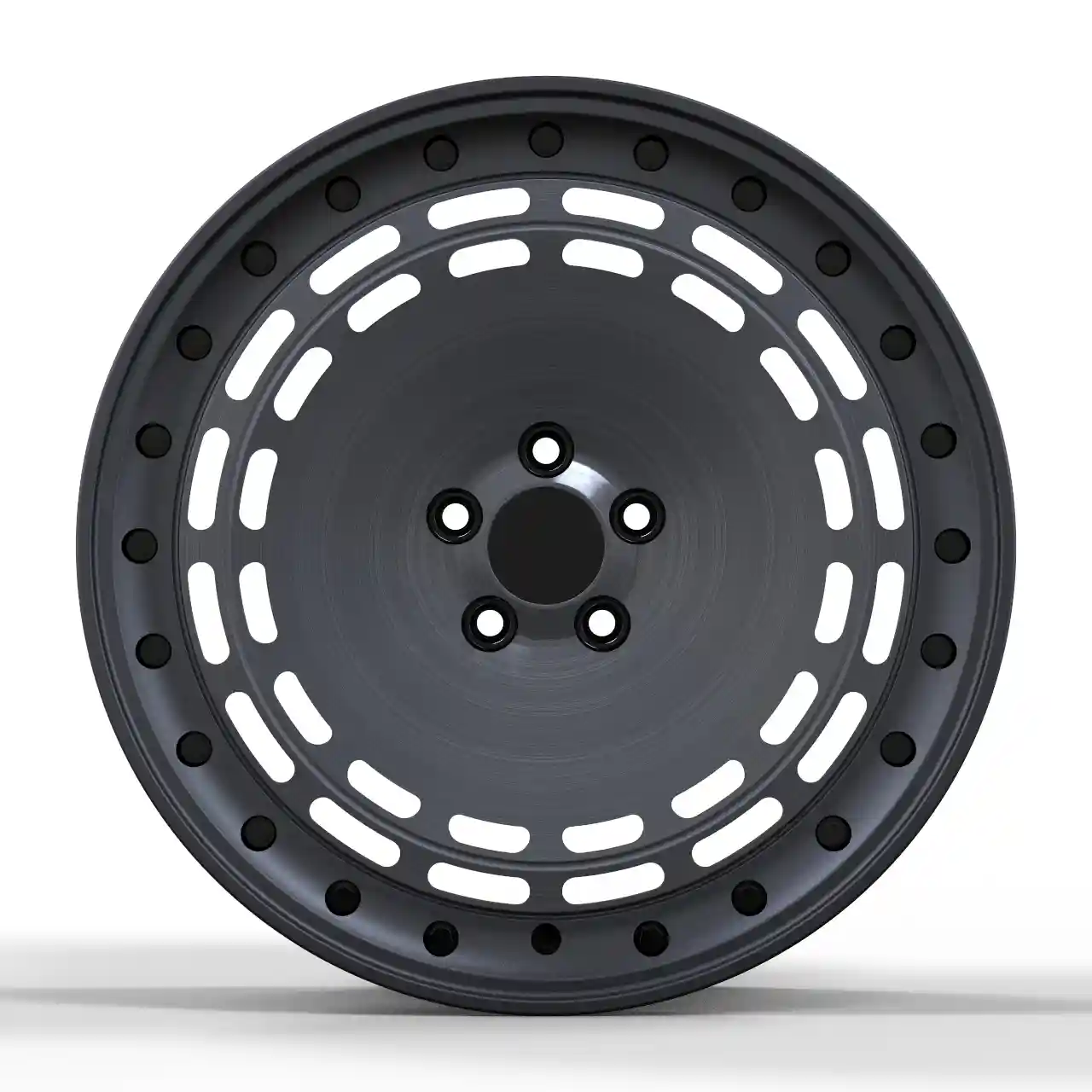 Front view of one-piece 6x114.3mm offroad forged aluminum alloy wheels for Nissan Frontier Navara
