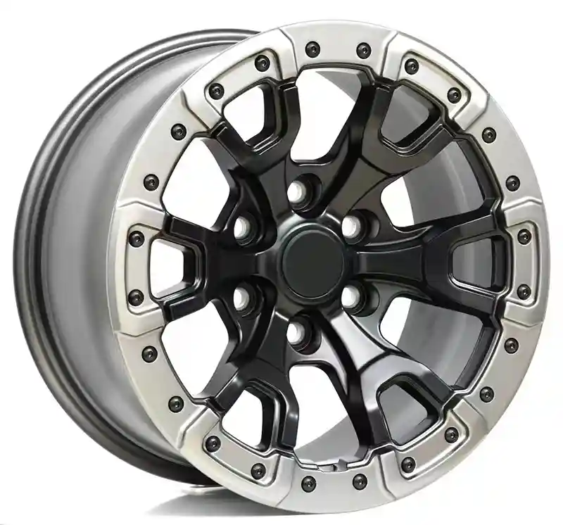 Left view of Japanese style pcd5x120 6x139.7 deep concave offroad alloy wheels for trucks and SUVs