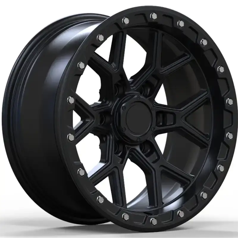 Style 4:Left view of offroad alloy black wheels 20 inch 6x139.7 PCD for VW Transporter 4X4SUVs