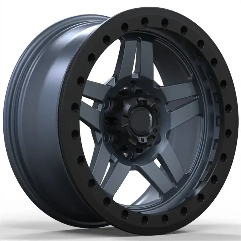 Style 5:Left view of offroad alloy black wheels 20 inch 6x139.7 PCD for VW Transporter 4X4SUVs