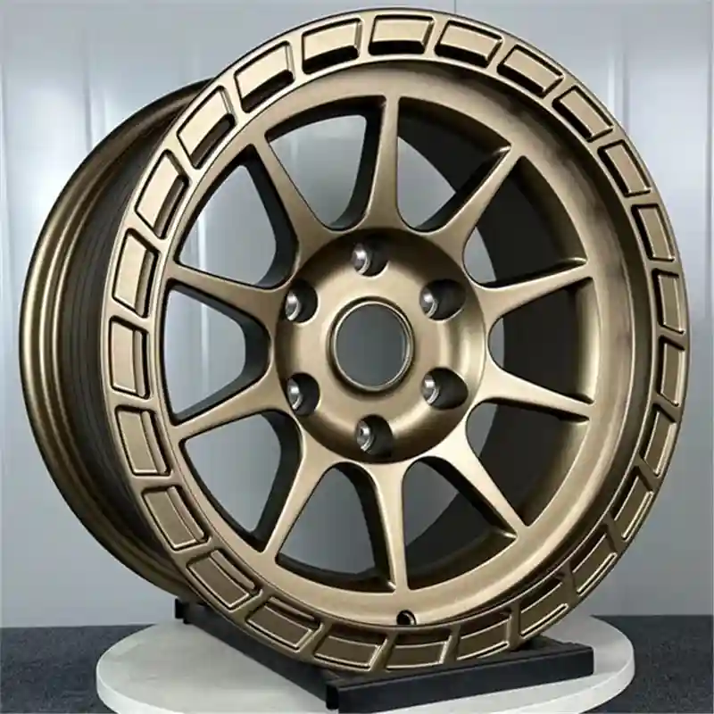 Style 3:Left view of offroad rims 6x120 PCD aluminum alloy bronze wheels for Subaru Freelander