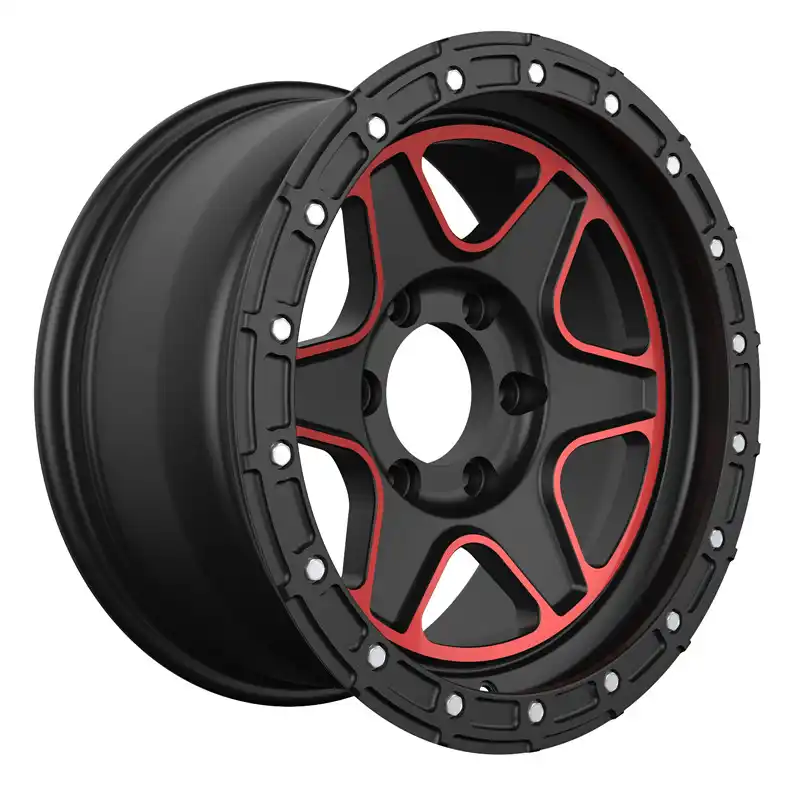 Style 6:Left view of offroad rims 6x120 PCD aluminum alloy black wheels for Subaru Freelander