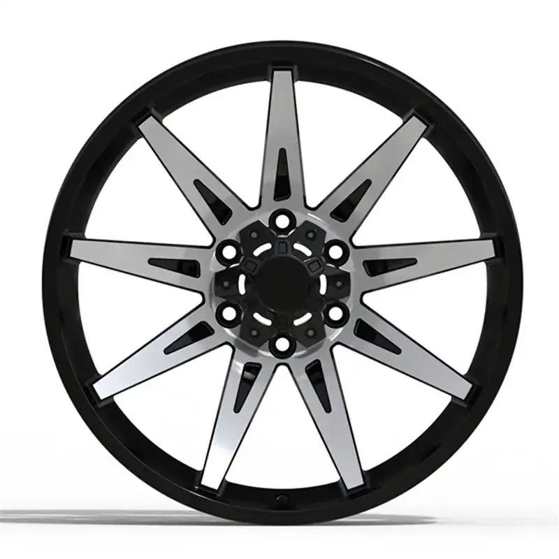 Front view of deep concave offroad forged wheels 20 inch 6x139.7 for porsche dodge Ram 1500 2024