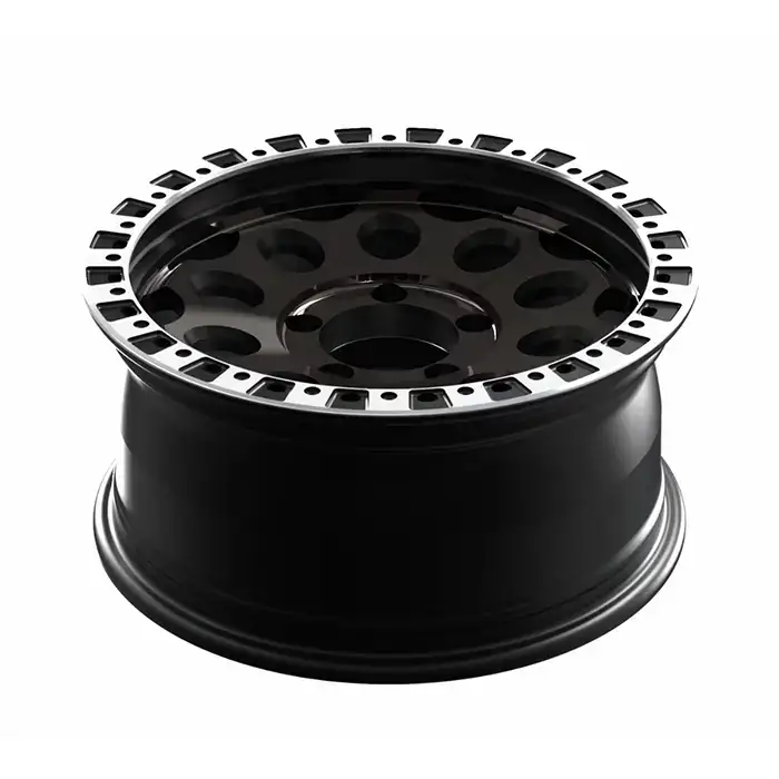Style1:Top view of customized flow formed 17 18 inch cast aluminum alloy offroad wheels for SUV and pickups