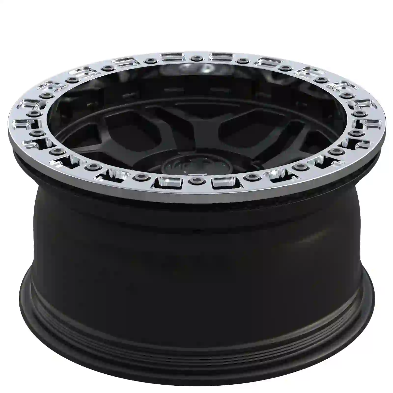 Top view of new design forged offroad black hubs for Mazda BT-50 Pickup Suv