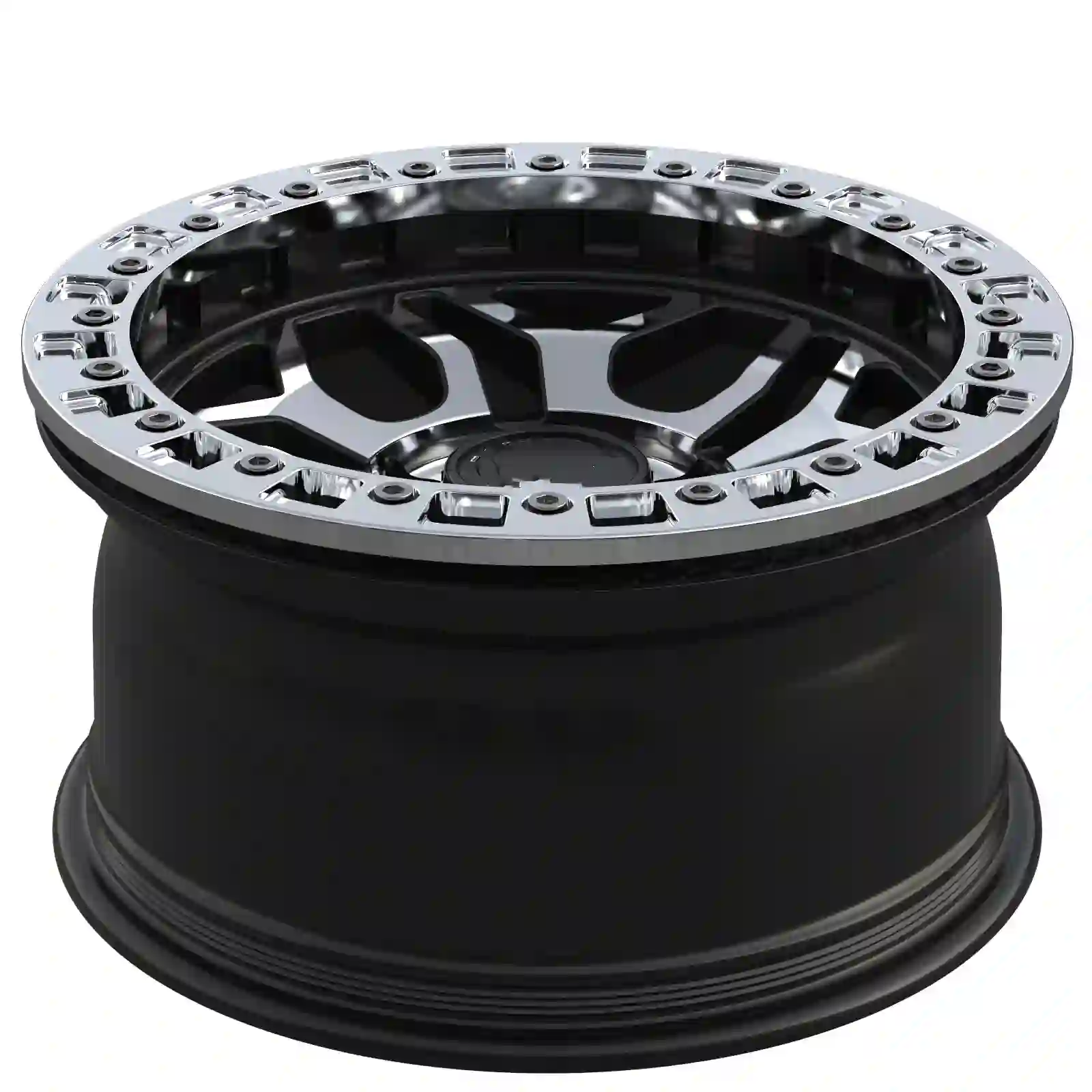 Top view of new design forged offroad silver hubs for Mazda BT-50 Pickup Suv