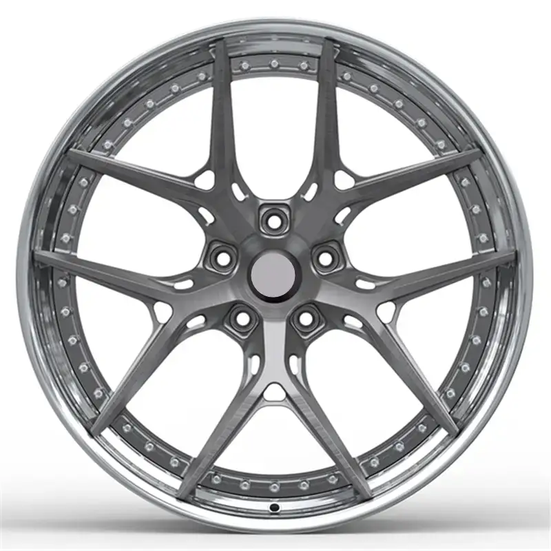 Front view of deep concave 22 inch forged aluminum wheels for Jeep Grand Cherokee