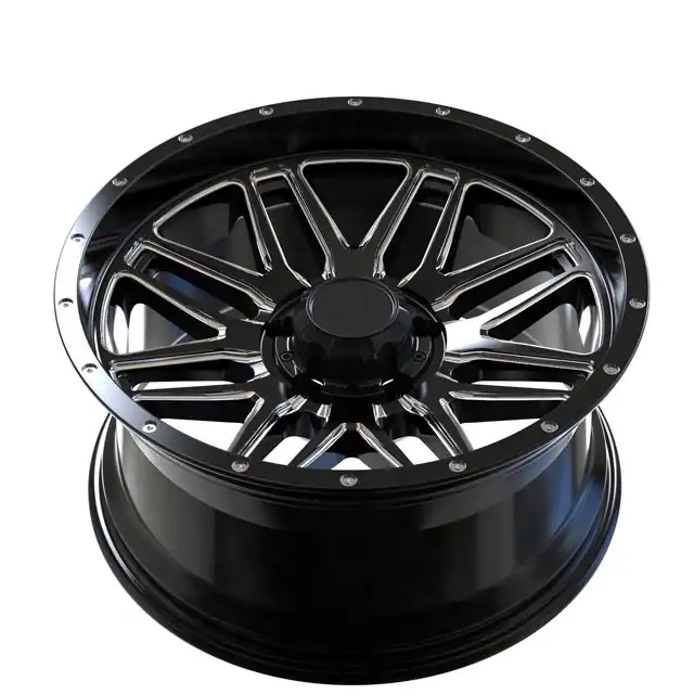 Top view of off-road aluminum alloy rims 20 22inch deep lip cast wheels