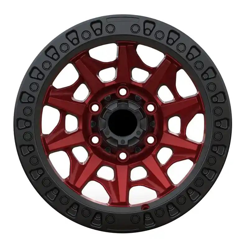Front view of custom wheels 17-22 Inch forged aluminum alloy deep dish concave rims for off-Road