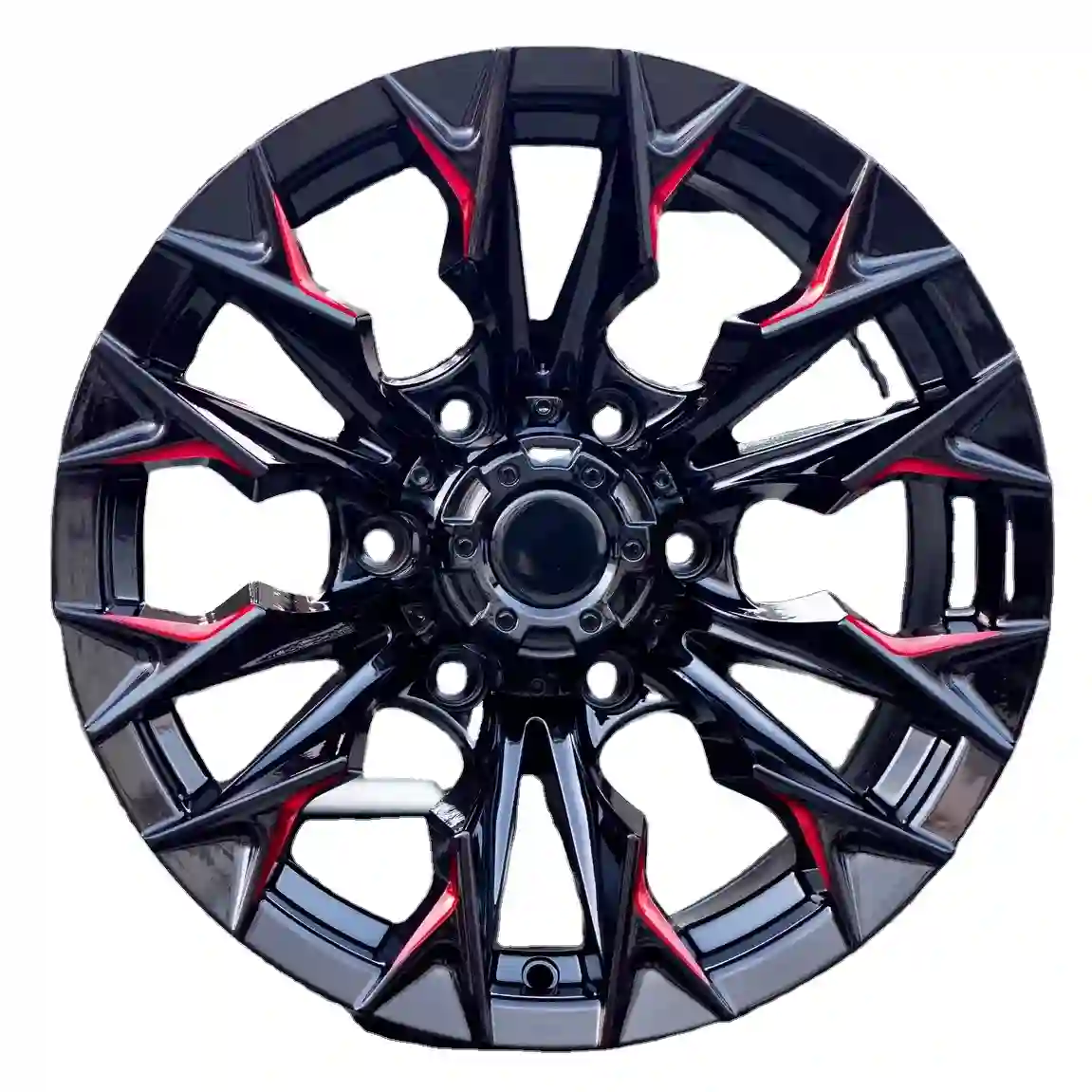 Front view of flow-formed aluminum alloy wheel rims 17-22inch for Ford F-150 and Chevrolet Silverado 1500 pickups