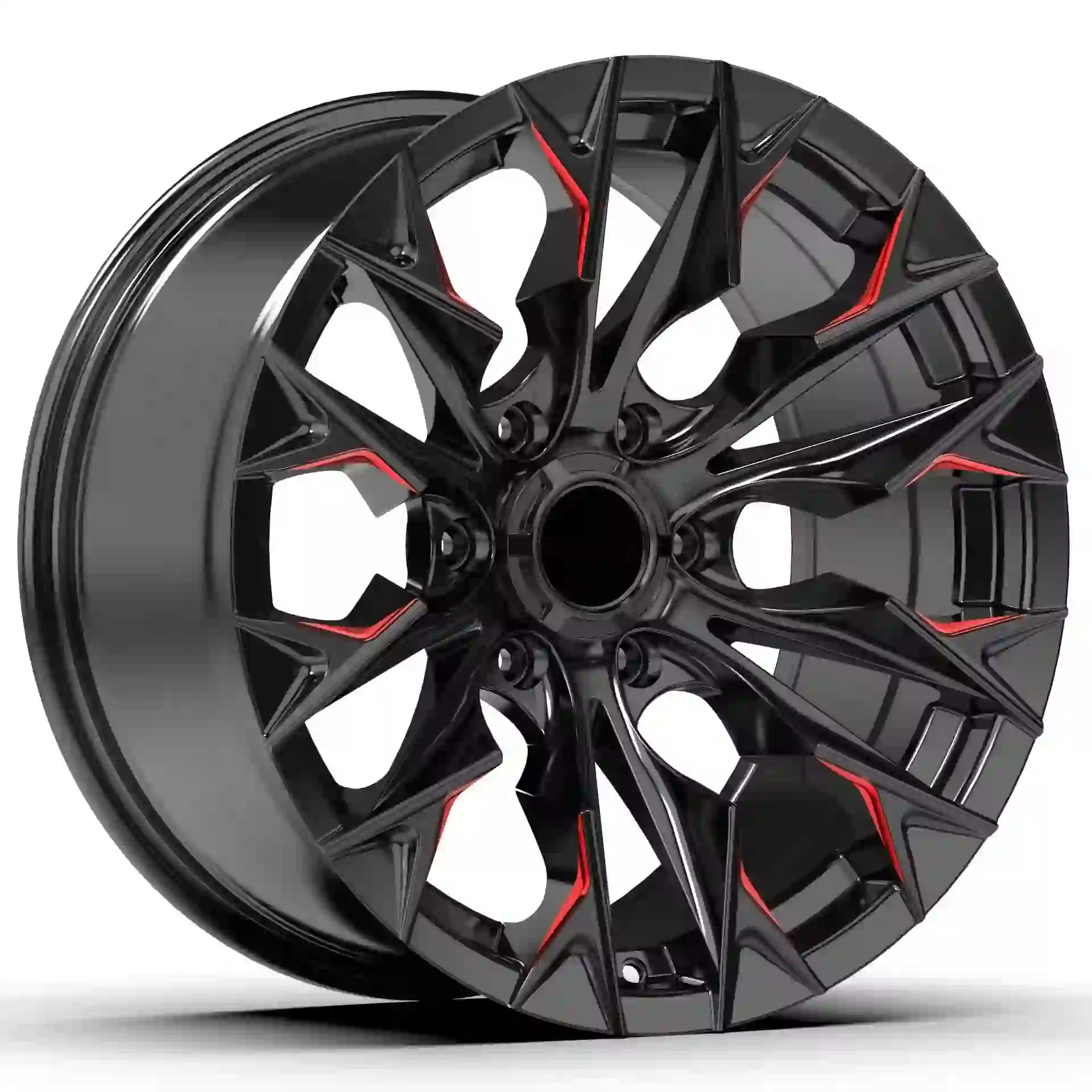 Left view of flow-formed aluminum alloy wheel rims 17-22inch for Ford F-150 and Chevrolet Silverado 1500 pickups