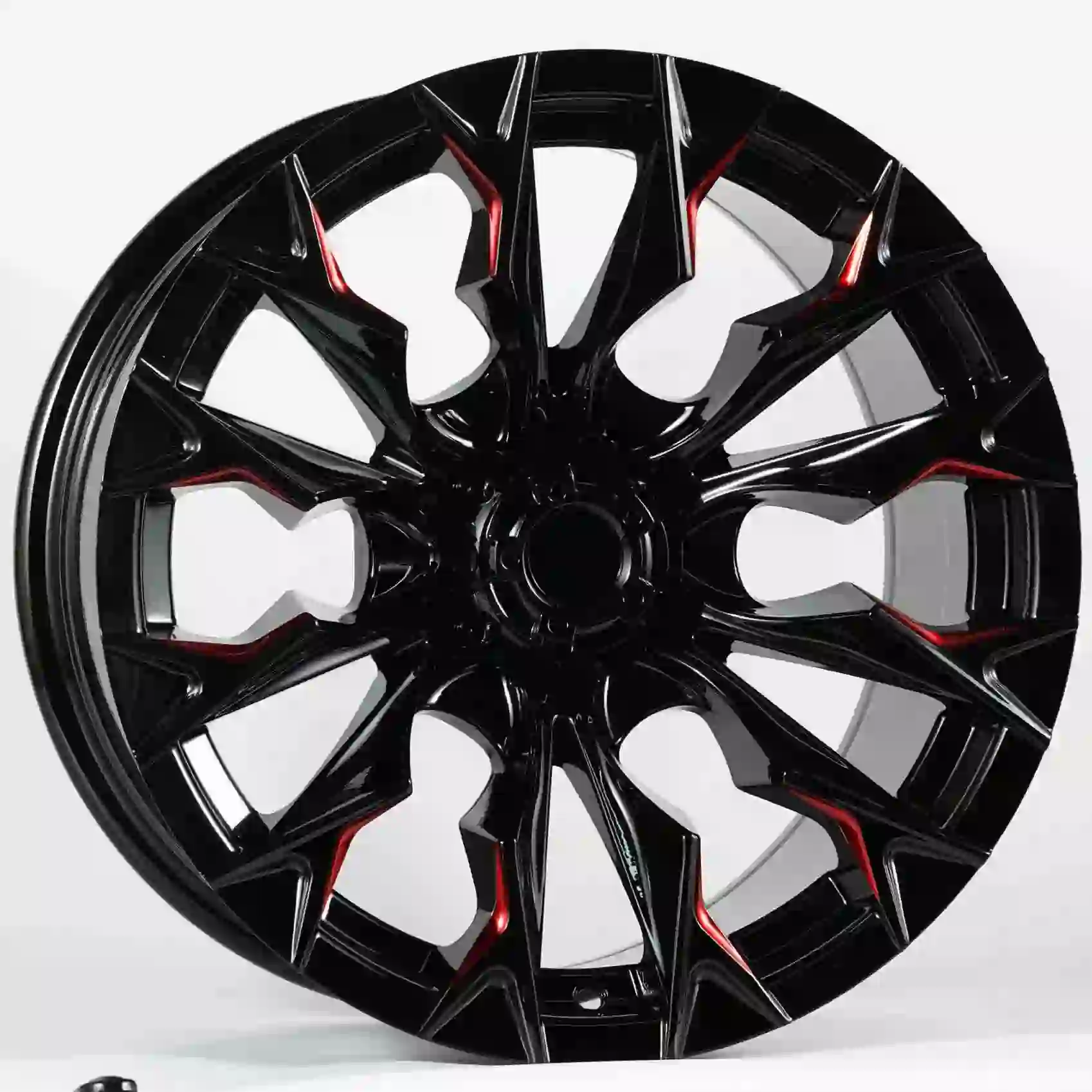Side view of flow-formed aluminum alloy wheel rims 17-22inch for Ford F-150 and Chevrolet Silverado 1500 pickups