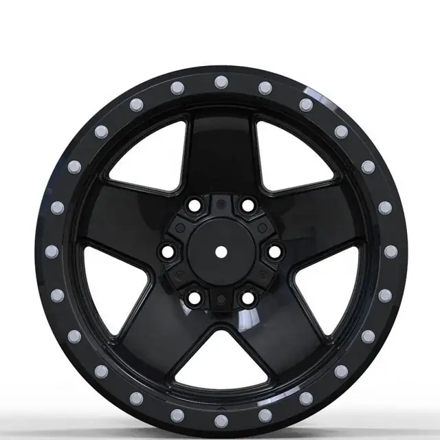 Front view of deep lip concave aluminum wheels 17 18inch for Ford Chevrolet Jeep off-road rims