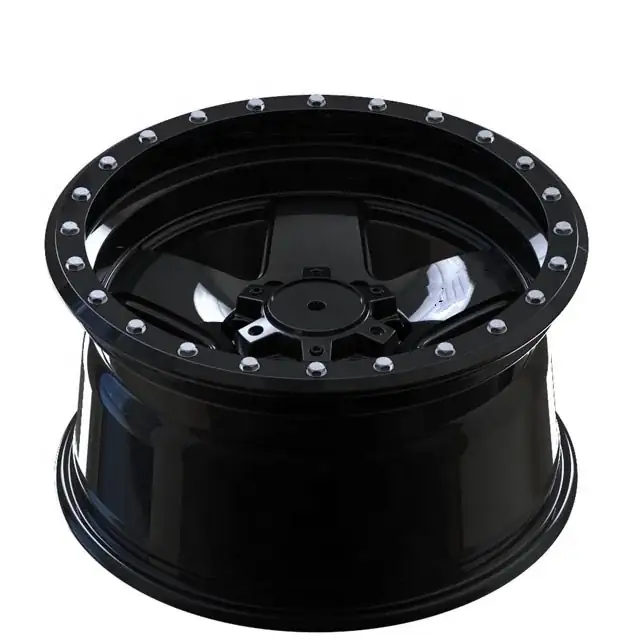 Top view of deep lip concave aluminum wheels 17 18inch for Ford Chevrolet Jeep off-road rims