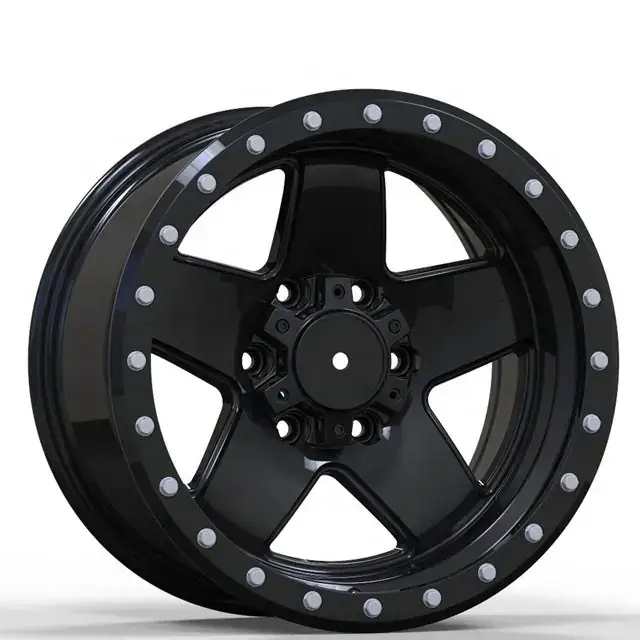 Left view of deep lip concave aluminum wheels 17 18inch for Ford Chevrolet Jeep off-road rims
