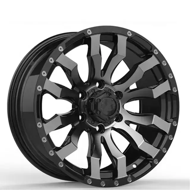 Left view of deep lip flow formed 17-20inch aluminum alloy wheels for off-road and pickup truck