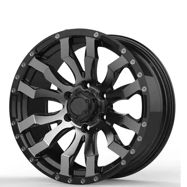 Right view of deep lip flow formed 17-20inch aluminum alloy wheels for off-road and pickup truck