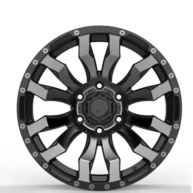 Front view of deep lip flow formed 17-20inch aluminum alloy wheels for off-road and pickup truck