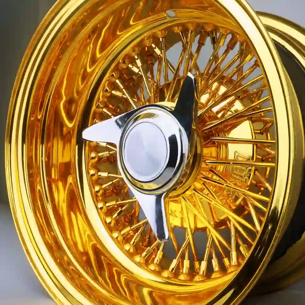 Detail diagram:Forged spoke wire gold wheels 17-24 inch 5x120 PCD  aluminium alloy chrome rims for Mercedes Audi Lexus Ferrari