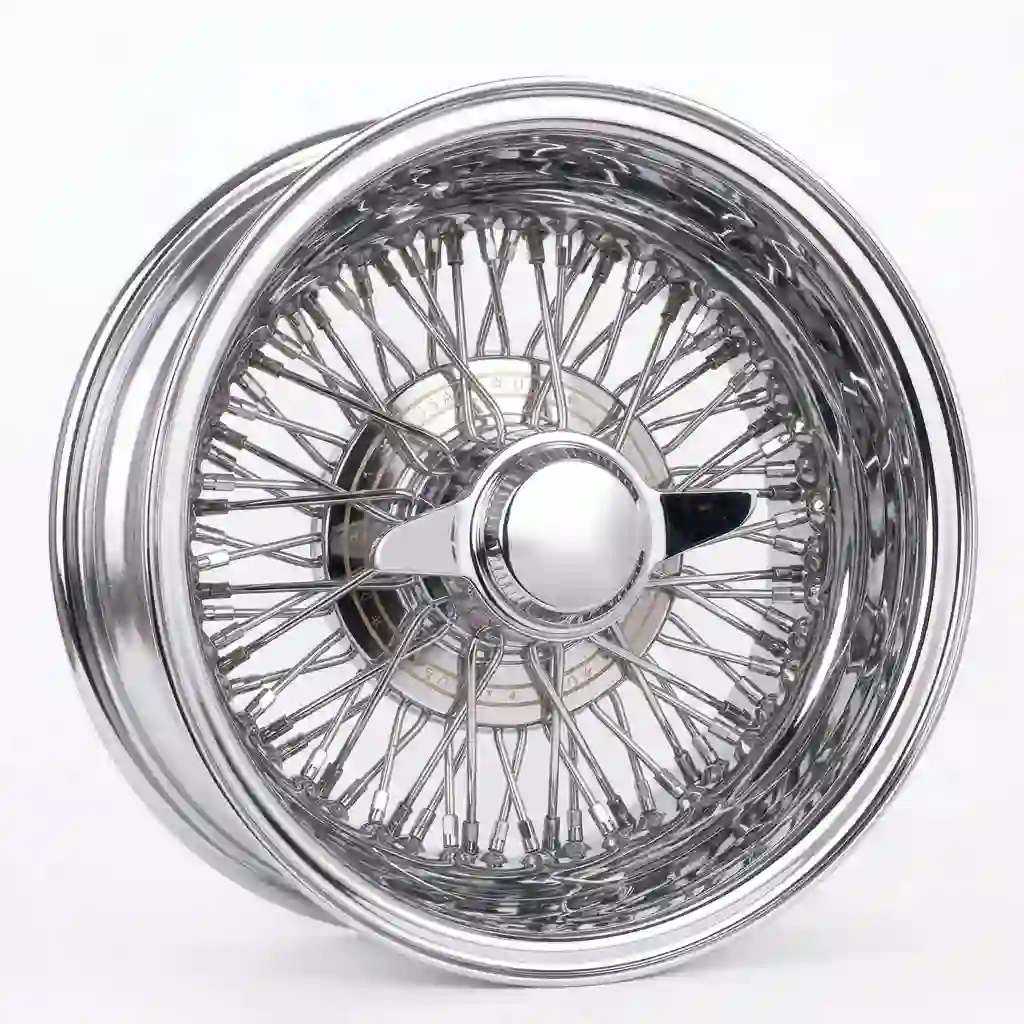 Left view:Forged aluminum spoke wire wheels 13-24inch 5X100 5X120 for Toyota GR Supra Lexus LC500 Chevrolet Corvette C7/C8