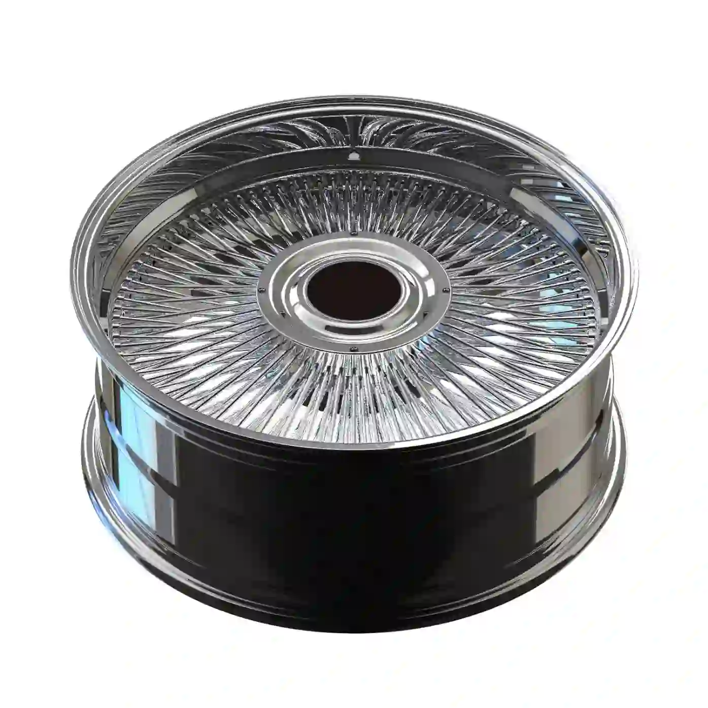 Top view:14-26 inch aluminum alloy forged spoke wire wheels 72/100/120/150 for Rolls Royce Ford Mustang GT Cadillac 4