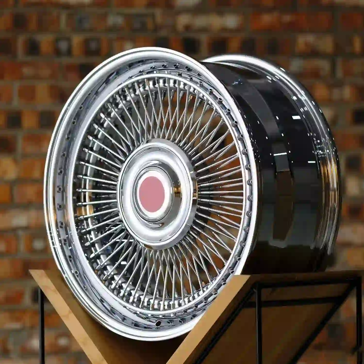 Real photo:14-26 inch aluminum alloy forged spoke wire wheels 72/100/120/150 for Rolls Royce Ford Mustang GT Cadillac 4