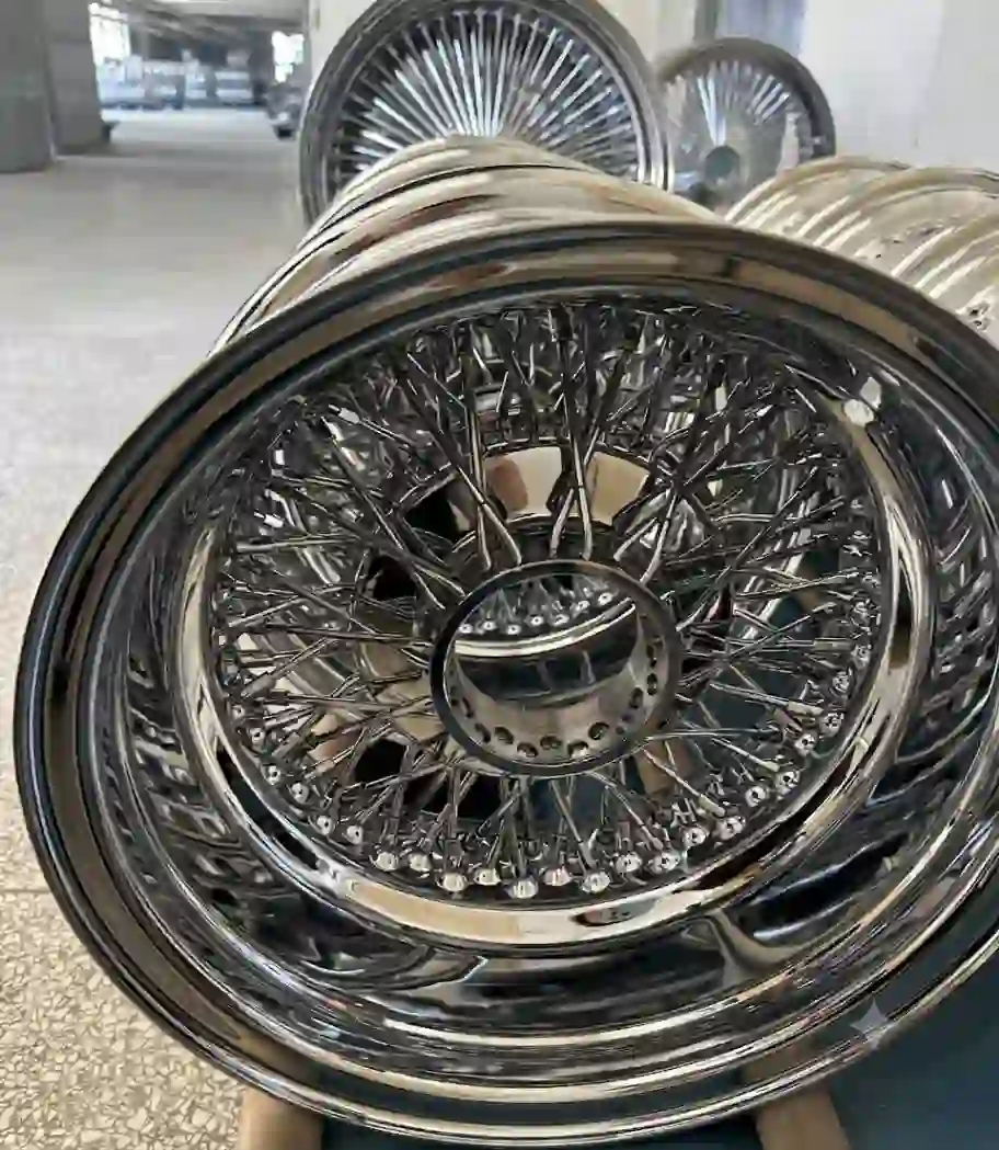 Real photo:13-24inch cross multi-spoke wire wheels deep dish silver rims for Porsche 911 718 BMW M4 M5 Audi RS3 RS4 luxury cars