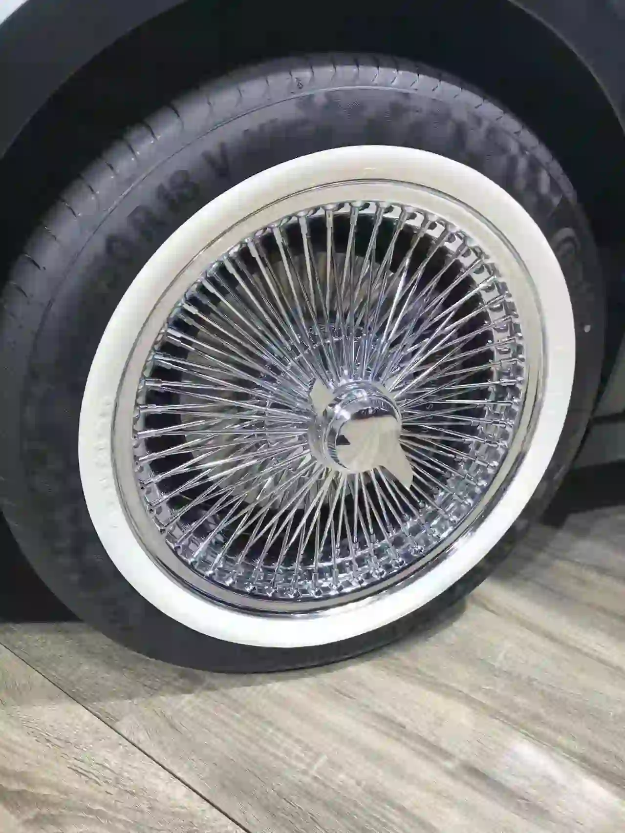 Real photo:Spoke wire wheels 17 18 20 22 24 inch Pcd114.3 127 139.7mm chrome rims for Impala and other vintage vehicles
